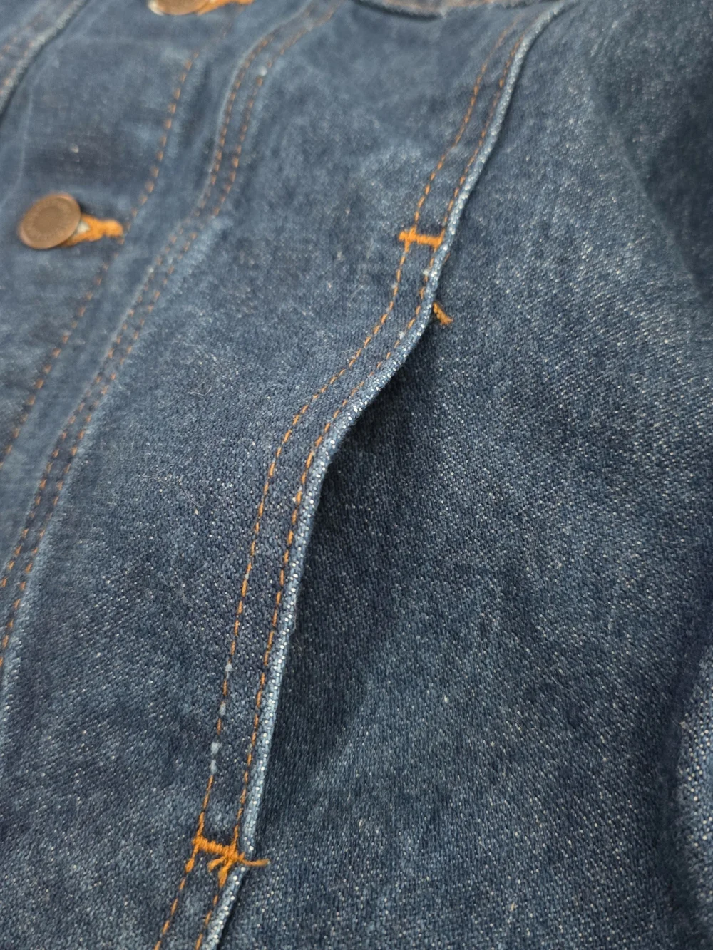 Wrangler Kid's Unisex Medium Wash Size Medium Adjustable Sides Denim Jacket